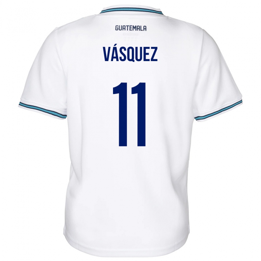 Gyermek Guatemala Gabino Vásquez #11 Fehér Hazai Jersey 24-26 Mez Póló Ing