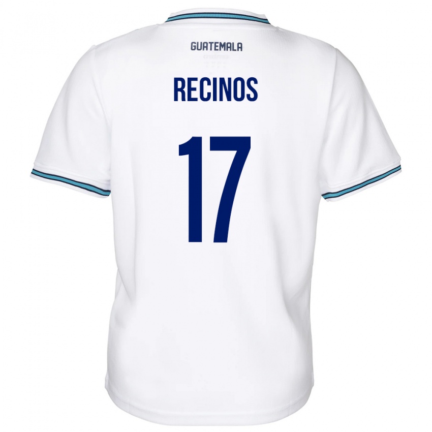 Gyermek Guatemala Antony Recinos #17 Fehér Hazai Jersey 24-26 Mez Póló Ing