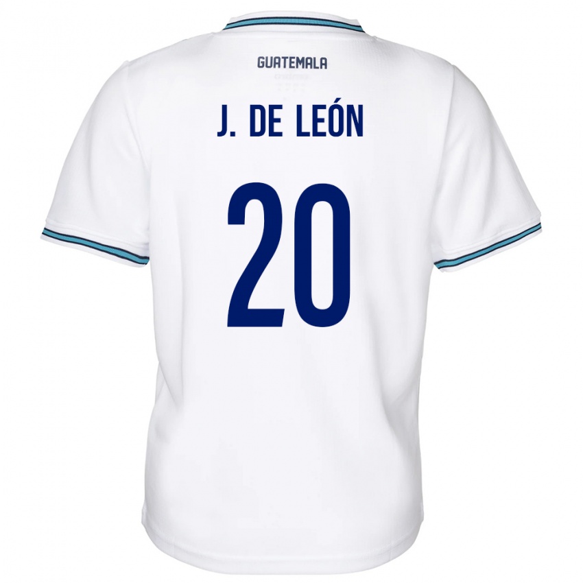 Gyermek Guatemala Jorge De León #20 Fehér Hazai Jersey 24-26 Mez Póló Ing