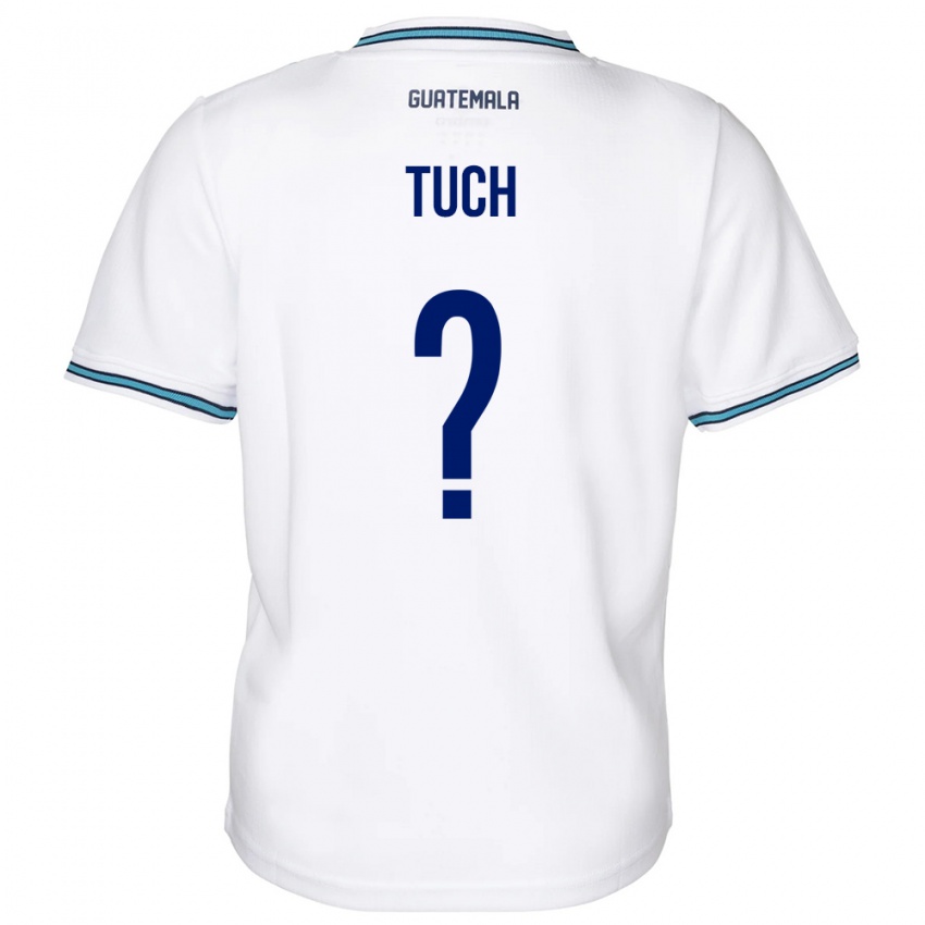 Gyermek Guatemala Lorenzo Tuch #0 Fehér Hazai Jersey 24-26 Mez Póló Ing