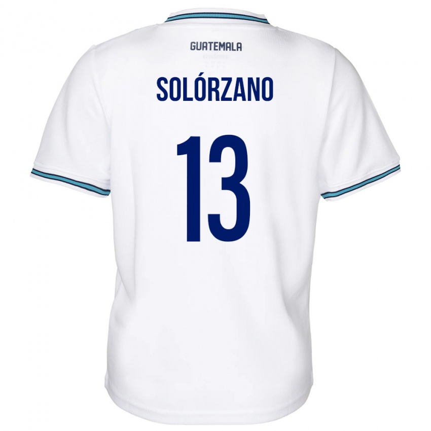 Gyermek Guatemala Aisha Solórzano #13 Fehér Hazai Jersey 24-26 Mez Póló Ing