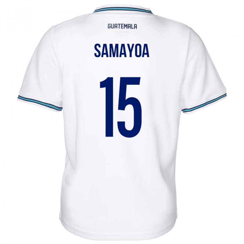 Gyermek Guatemala Giselle Samayoa #15 Fehér Hazai Jersey 24-26 Mez Póló Ing