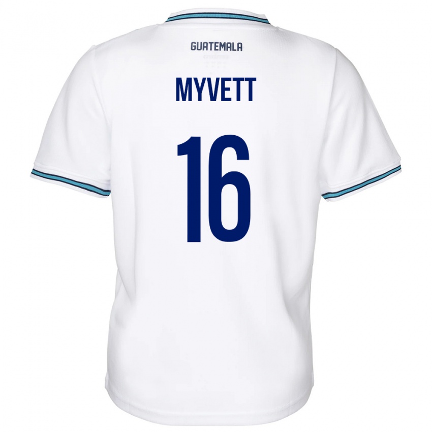 Gyermek Guatemala Jemery Myvett #16 Fehér Hazai Jersey 24-26 Mez Póló Ing