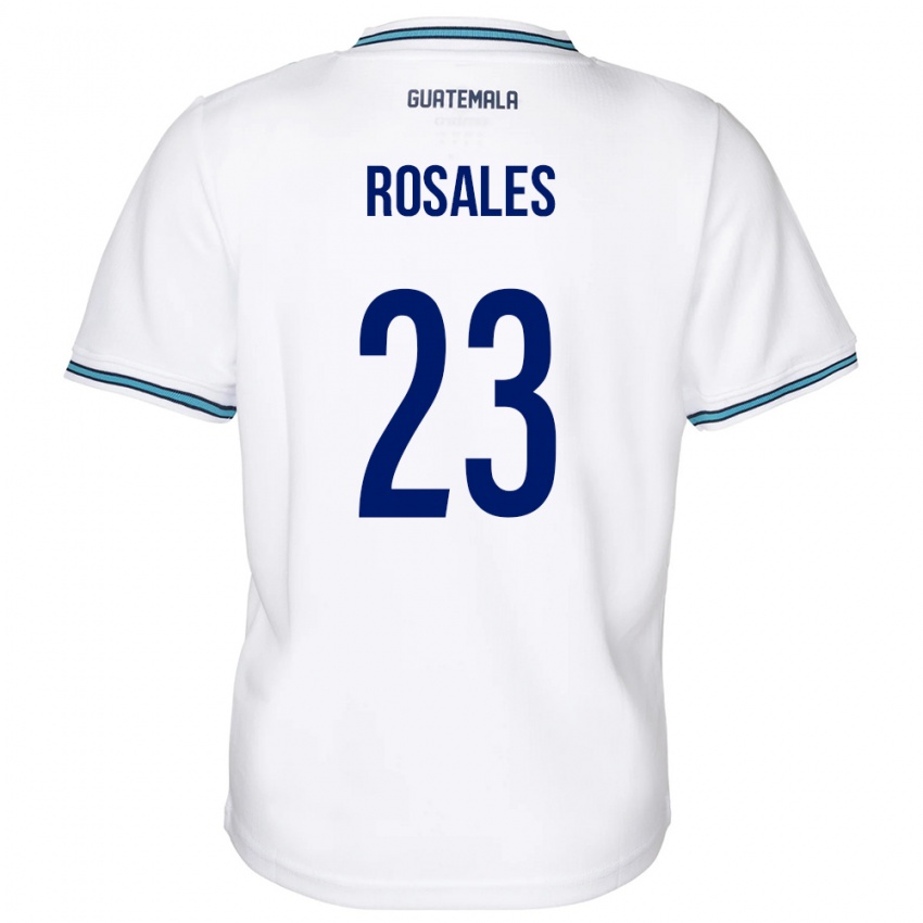 Gyermek Guatemala Yareni Rosales #23 Fehér Hazai Jersey 24-26 Mez Póló Ing