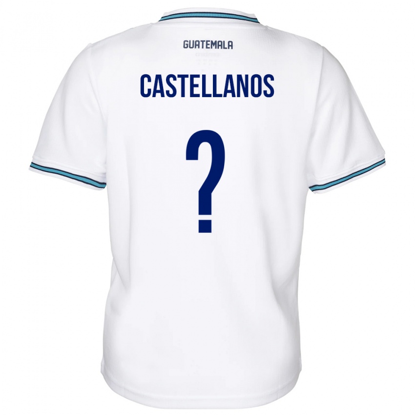 Gyermek Guatemala Jezmin Castellanos #0 Fehér Hazai Jersey 24-26 Mez Póló Ing