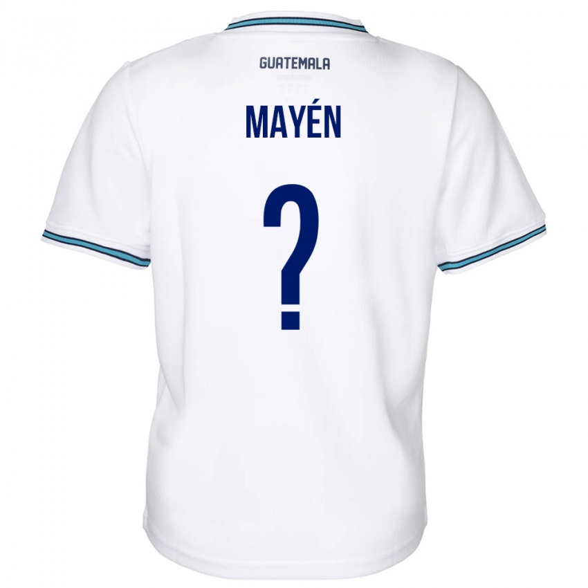 Gyermek Guatemala Kellin Mayén #0 Fehér Hazai Jersey 24-26 Mez Póló Ing