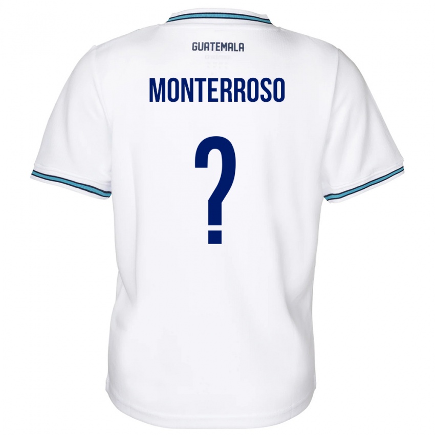 Gyermek Guatemala María Monterroso #0 Fehér Hazai Jersey 24-26 Mez Póló Ing