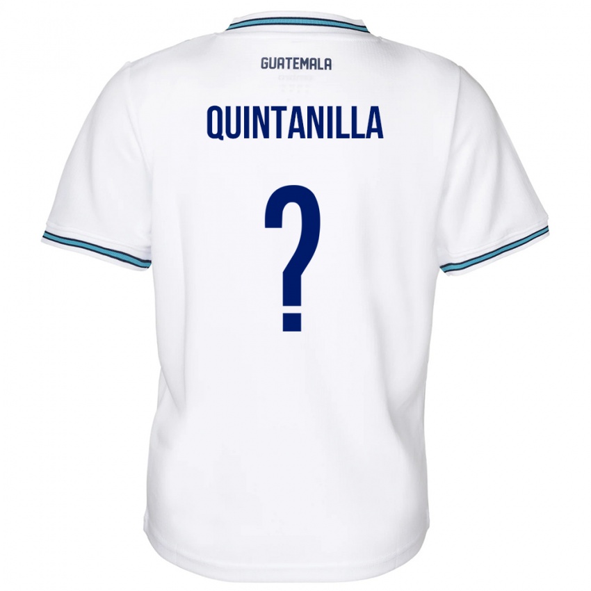 Gyermek Guatemala Anayelli Quintanilla #0 Fehér Hazai Jersey 24-26 Mez Póló Ing