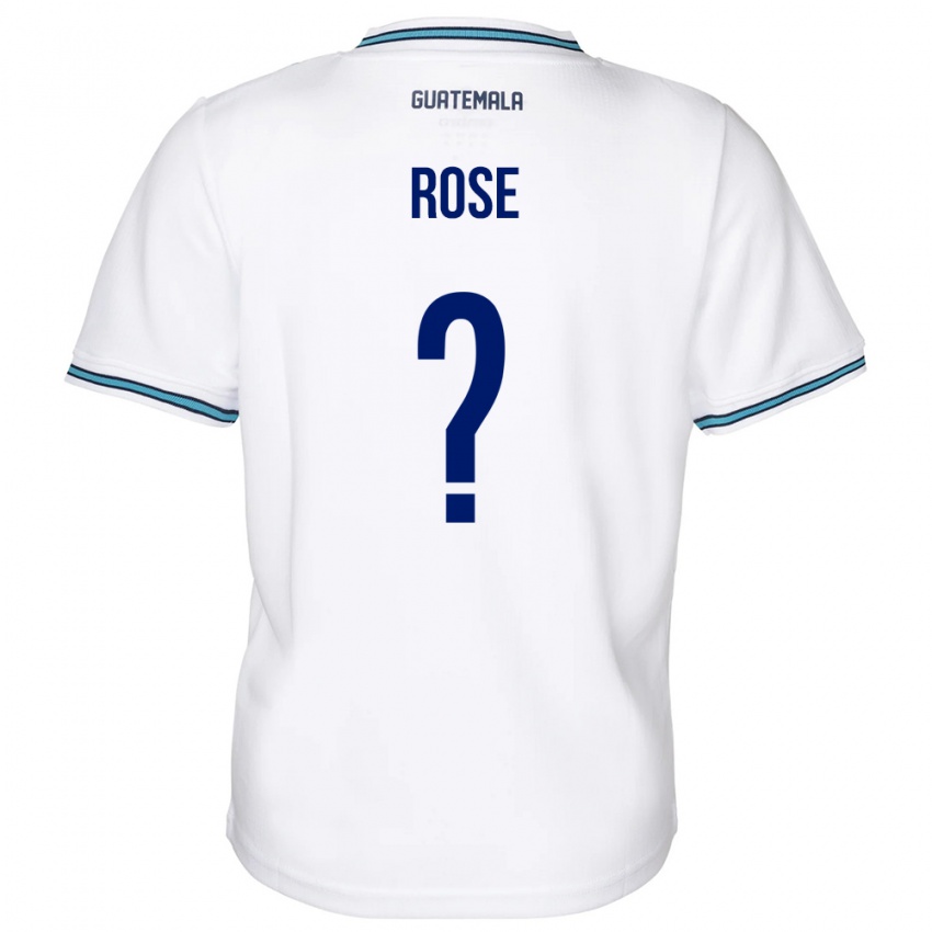 Gyermek Guatemala Michelle Rose #0 Fehér Hazai Jersey 24-26 Mez Póló Ing