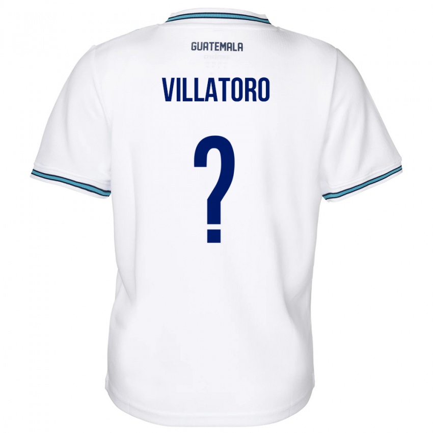 Gyermek Guatemala Grace Villatoro #0 Fehér Hazai Jersey 24-26 Mez Póló Ing