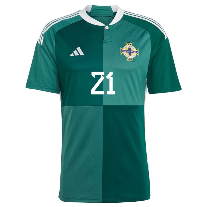 Gyermek Észak-Írország Josh Magennis #21 Zöld Hazai Jersey 24-26 Mez Póló Ing