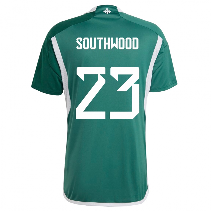 Gyermek Észak-Írország Luke Southwood #23 Zöld Hazai Jersey 24-26 Mez Póló Ing