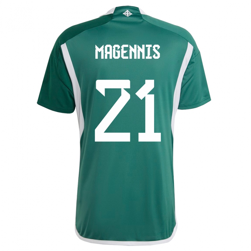 Gyermek Észak-Írország Josh Magennis #21 Zöld Hazai Jersey 24-26 Mez Póló Ing