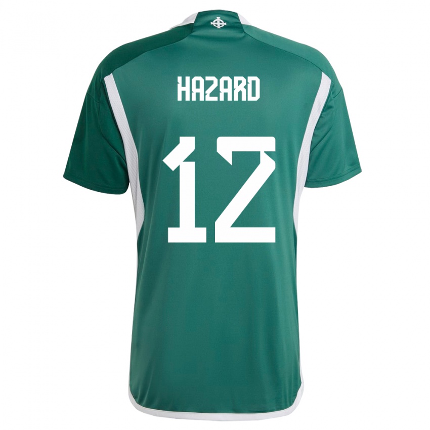 Gyermek Észak-Írország Conor Hazard #12 Zöld Hazai Jersey 24-26 Mez Póló Ing