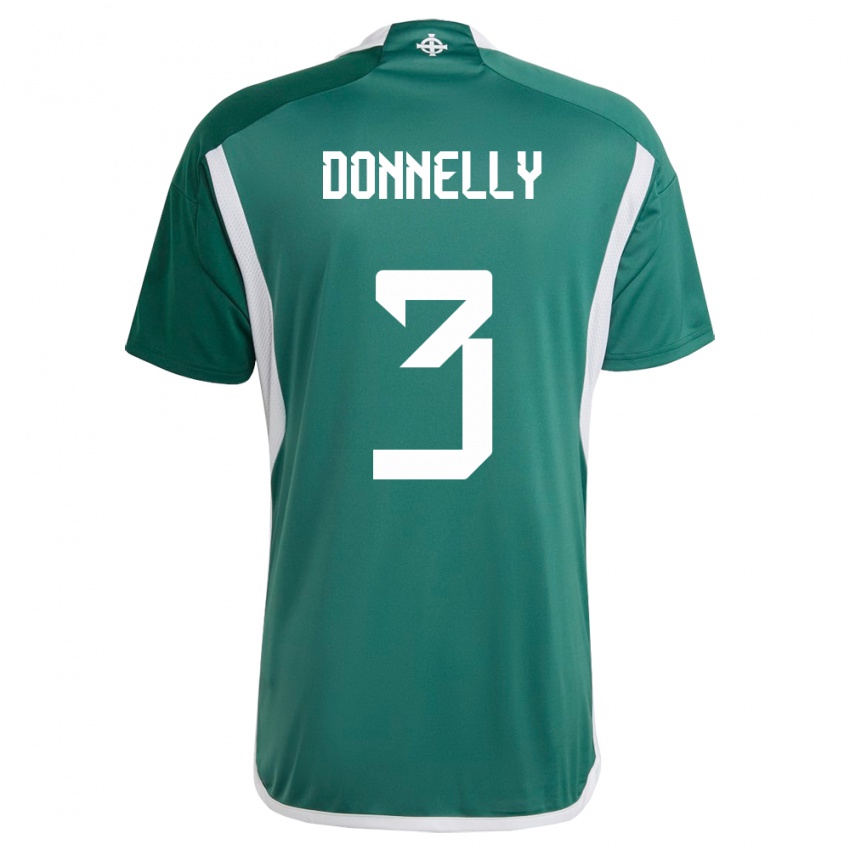 Gyermek Észak-Írország Aaron Donnelly #3 Zöld Hazai Jersey 24-26 Mez Póló Ing