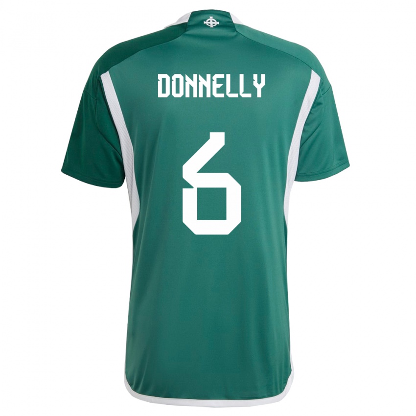 Gyermek Észak-Írország Ryan Donnelly #6 Zöld Hazai Jersey 24-26 Mez Póló Ing