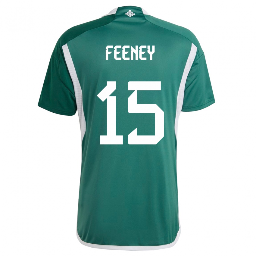 Gyermek Észak-Írország George Feeney #15 Zöld Hazai Jersey 24-26 Mez Póló Ing