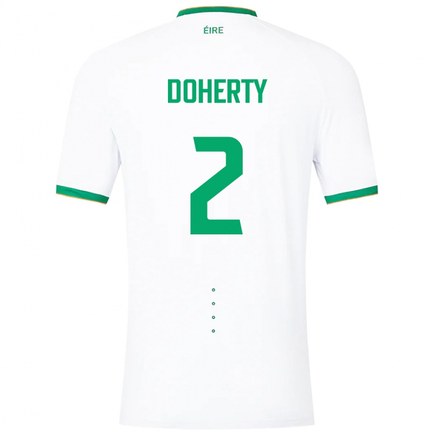 Gyermek Ír-Sziget Matt Doherty #2 Fehér Idegenbeli Jersey 24-26 Mez Póló Ing