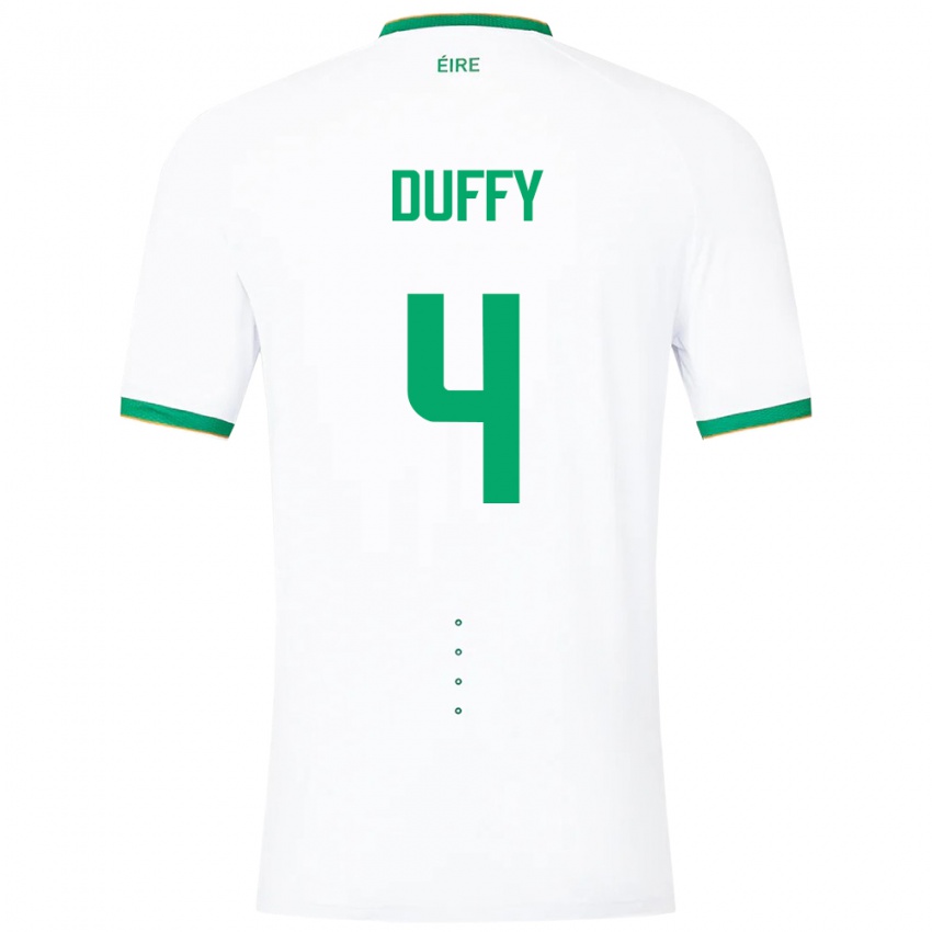 Gyermek Ír-Sziget Shane Duffy #4 Fehér Idegenbeli Jersey 24-26 Mez Póló Ing