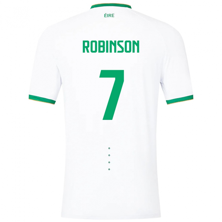 Gyermek Ír-Sziget Callum Robinson #7 Fehér Idegenbeli Jersey 24-26 Mez Póló Ing