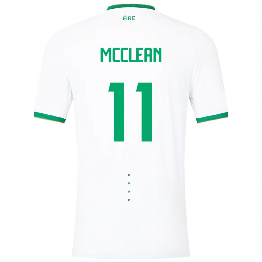 Gyermek Ír-Sziget James Mcclean #11 Fehér Idegenbeli Jersey 24-26 Mez Póló Ing