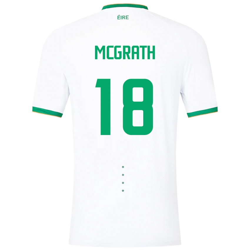 Gyermek Ír-Sziget Jamie Mcgrath #18 Fehér Idegenbeli Jersey 24-26 Mez Póló Ing