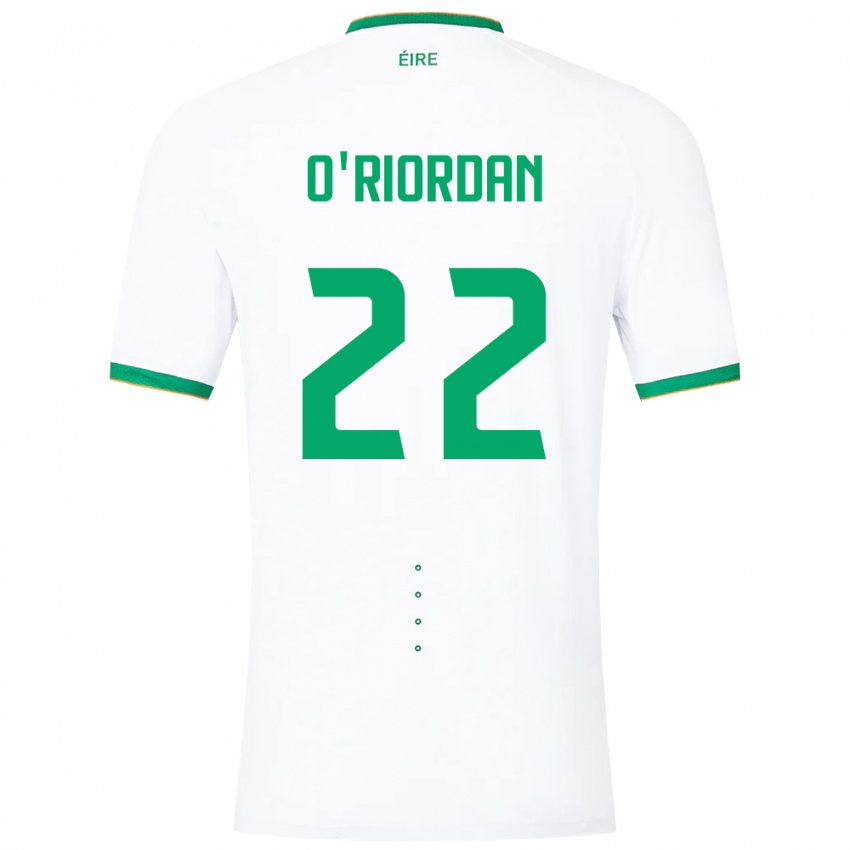 Gyermek Ír-Sziget Connor O'riordan #22 Fehér Idegenbeli Jersey 24-26 Mez Póló Ing