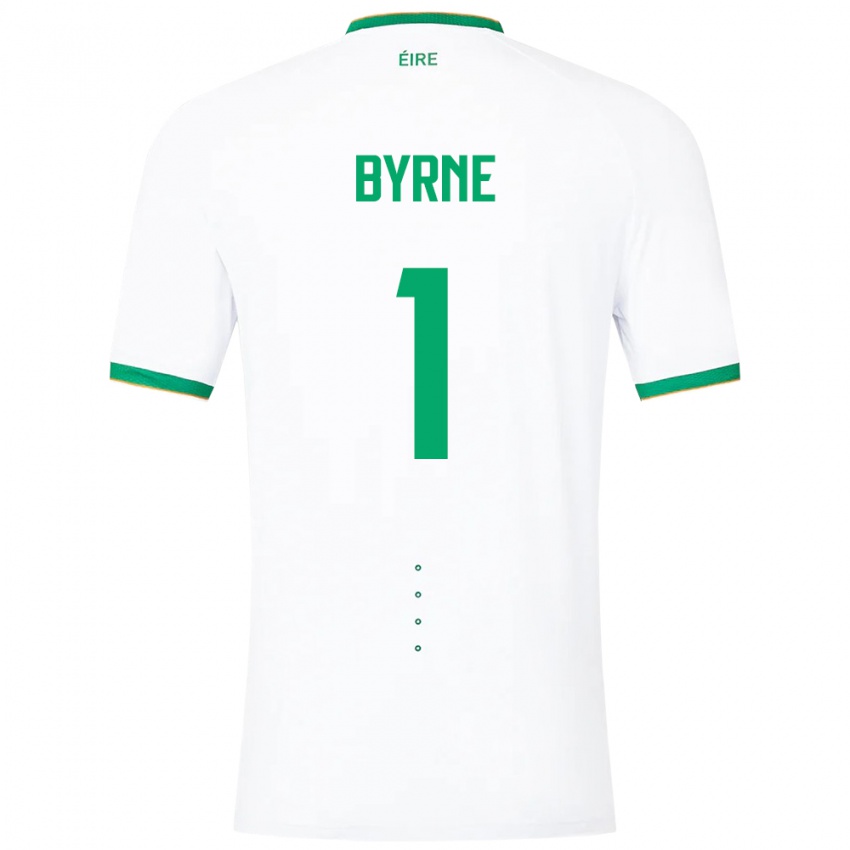 Gyermek Ír-Sziget Reece Byrne #1 Fehér Idegenbeli Jersey 24-26 Mez Póló Ing