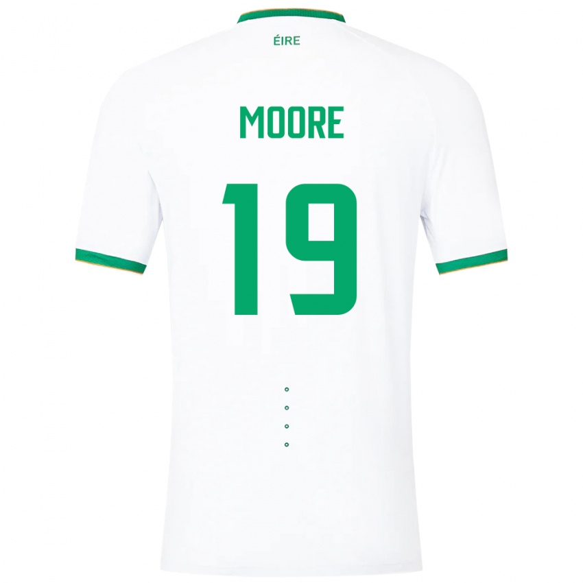 Gyermek Ír-Sziget Sean Moore #19 Fehér Idegenbeli Jersey 24-26 Mez Póló Ing