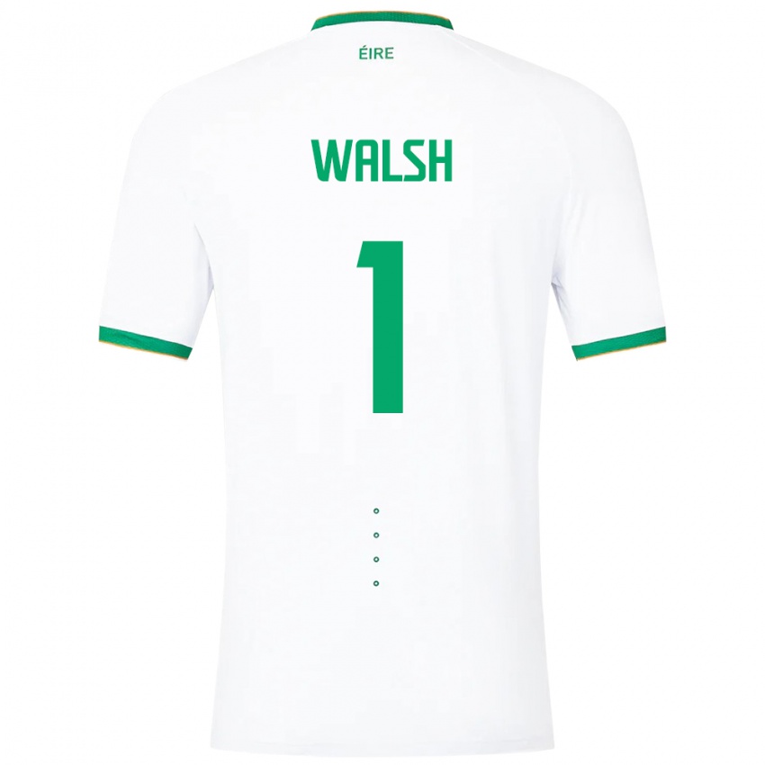 Gyermek Ír-Sziget Conor Walsh #1 Fehér Idegenbeli Jersey 24-26 Mez Póló Ing