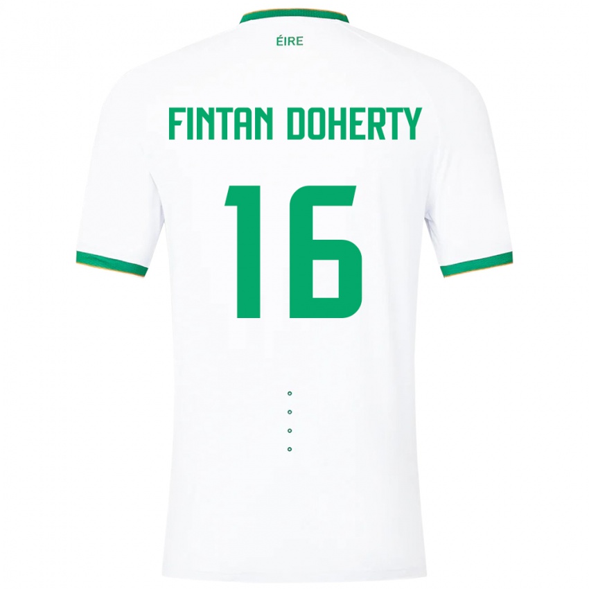 Gyermek Ír-Sziget Fintan Doherty #16 Fehér Idegenbeli Jersey 24-26 Mez Póló Ing