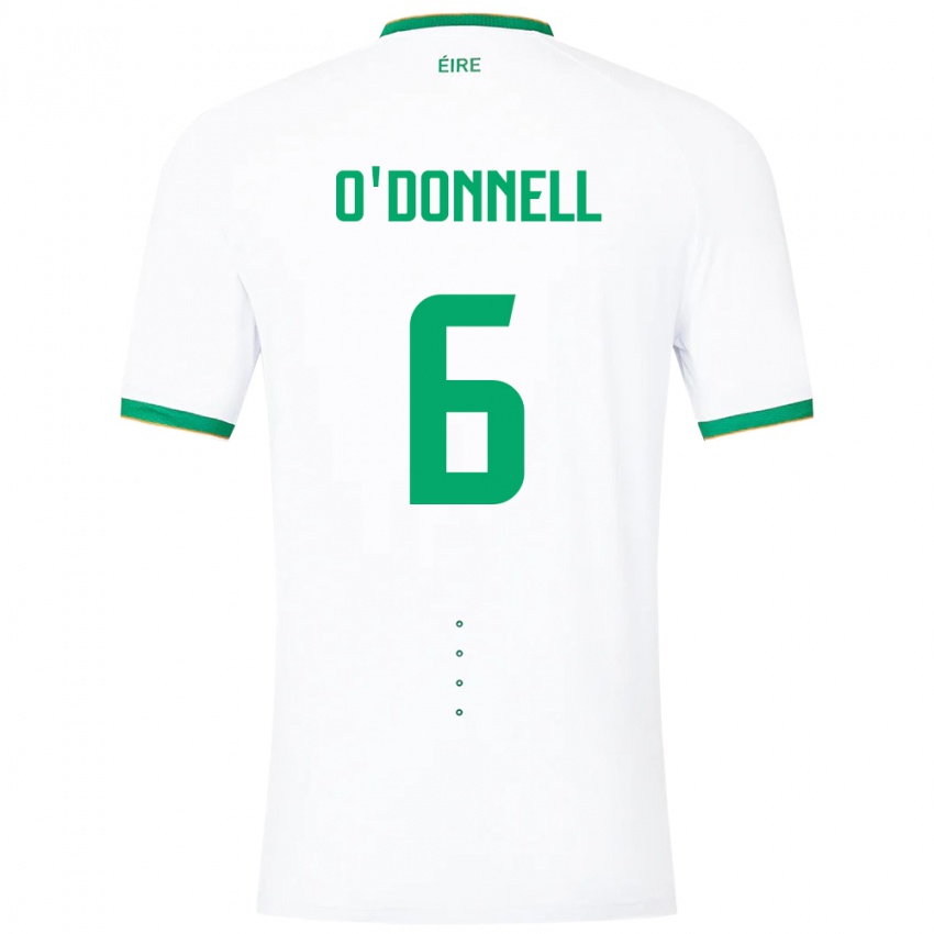 Gyermek Ír-Sziget Luke O'donnell #6 Fehér Idegenbeli Jersey 24-26 Mez Póló Ing