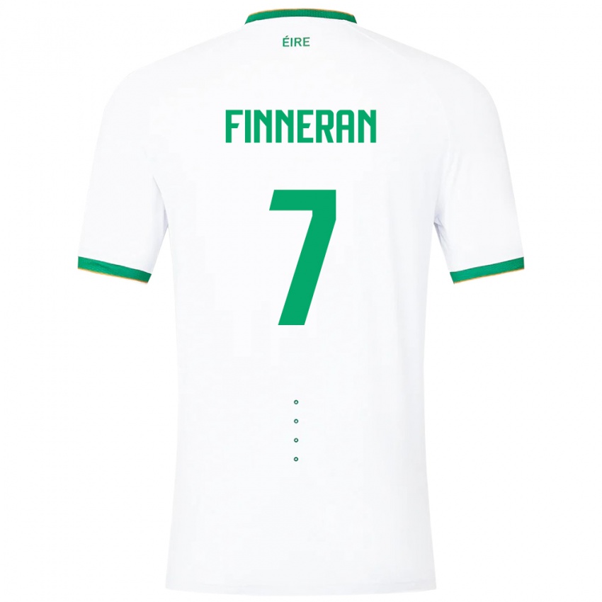 Gyermek Ír-Sziget Rory Finneran #7 Fehér Idegenbeli Jersey 24-26 Mez Póló Ing