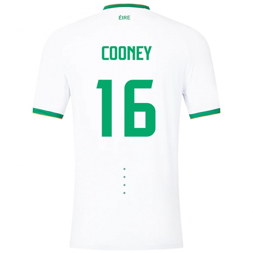 Gyermek Ír-Sziget Oisin Cooney #16 Fehér Idegenbeli Jersey 24-26 Mez Póló Ing