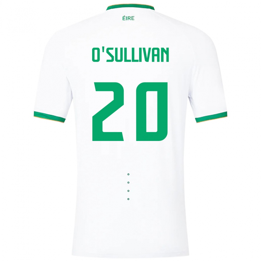 Gyermek Ír-Sziget Cathal O'sullivan #20 Fehér Idegenbeli Jersey 24-26 Mez Póló Ing