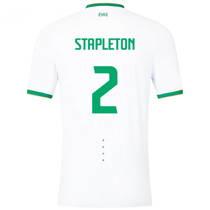 Gyermek Ír-Sziget Jessie Stapleton #2 Fehér Idegenbeli Jersey 24-26 Mez Póló Ing