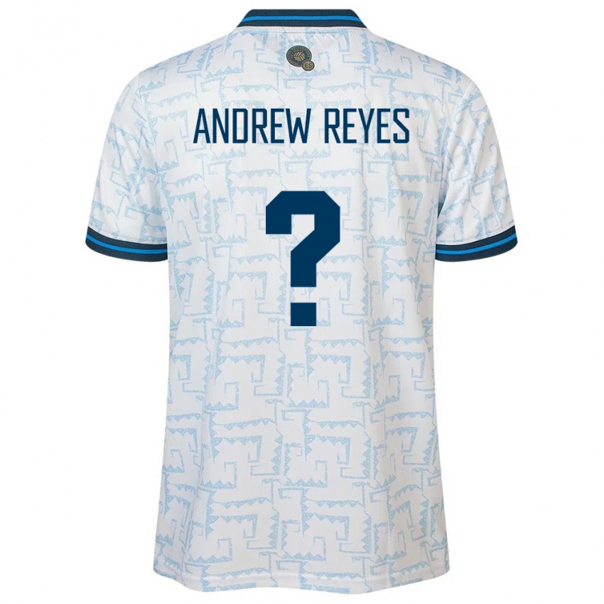 Gyermek Salvador Andrew Reyes #0 Fehér Idegenbeli Jersey 24-26 Mez Póló Ing