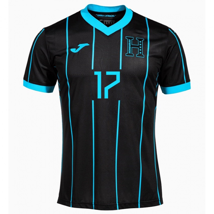 Gyermek Honduras Samuel Elvir #17 Fekete Idegenbeli Jersey 24-26 Mez Póló Ing