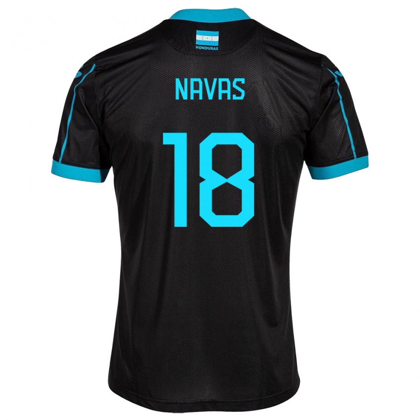 Gyermek Honduras Johan Navas #18 Fekete Idegenbeli Jersey 24-26 Mez Póló Ing