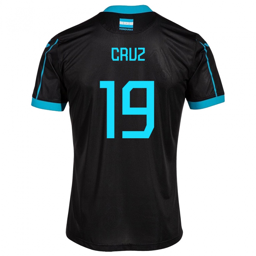 Gyermek Honduras Russel Cruz #19 Fekete Idegenbeli Jersey 24-26 Mez Póló Ing