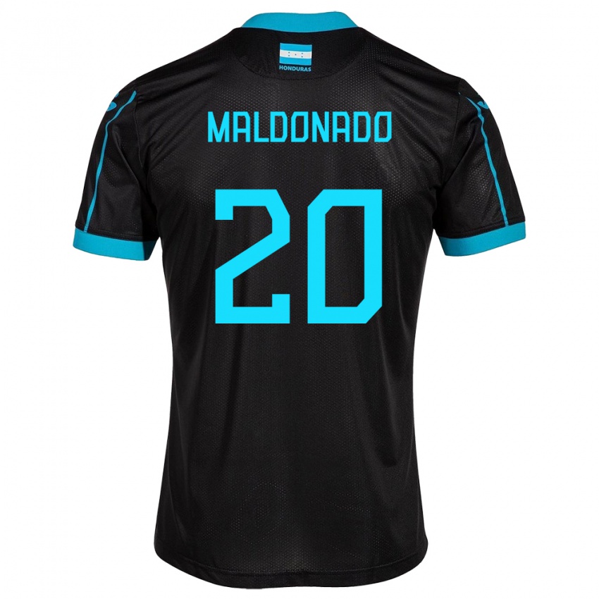 Gyermek Honduras Alessandro Maldonado #20 Fekete Idegenbeli Jersey 24-26 Mez Póló Ing