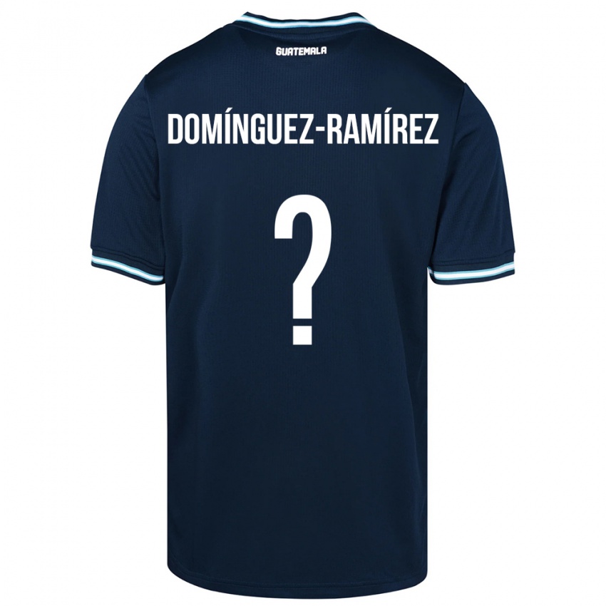 Gyermek Guatemala Marco Domínguez-Ramírez #0 Kék Idegenbeli Jersey 24-26 Mez Póló Ing