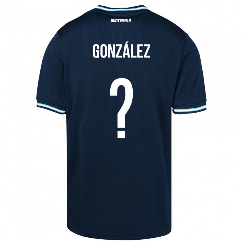 Gyermek Guatemala Erick González #0 Kék Idegenbeli Jersey 24-26 Mez Póló Ing