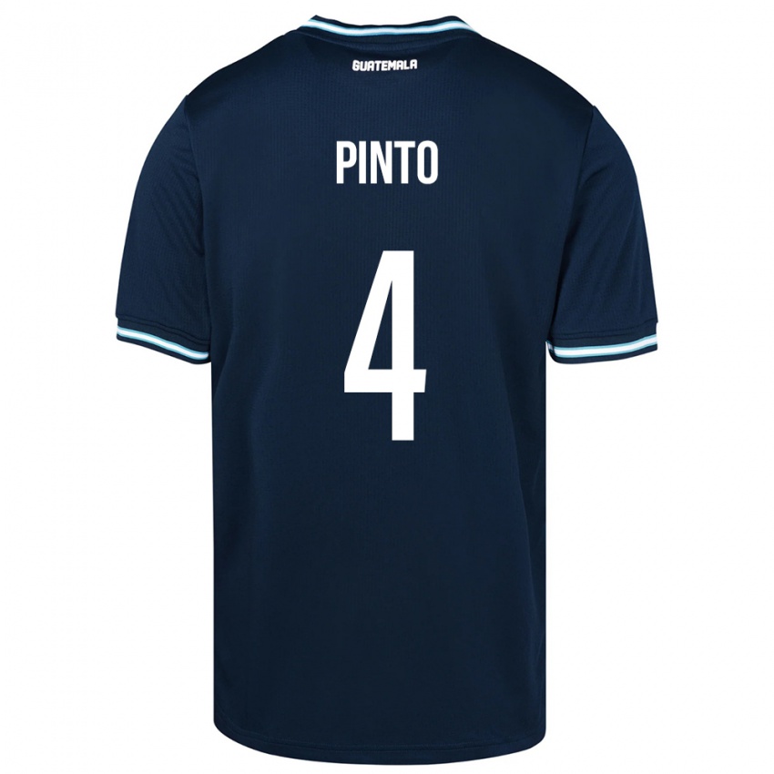 Gyermek Guatemala José Carlos Pinto #4 Kék Idegenbeli Jersey 24-26 Mez Póló Ing