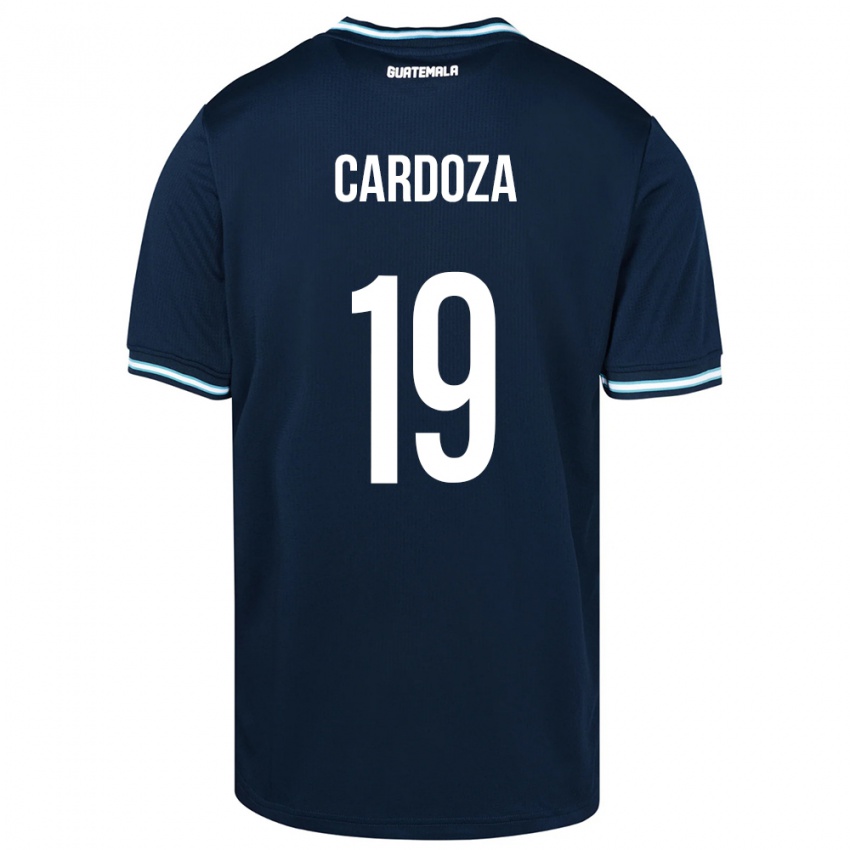 Gyermek Guatemala Elmer Cardoza #19 Kék Idegenbeli Jersey 24-26 Mez Póló Ing