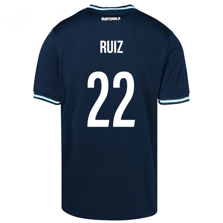 Gyermek Guatemala Kevin Ruiz #22 Kék Idegenbeli Jersey 24-26 Mez Póló Ing