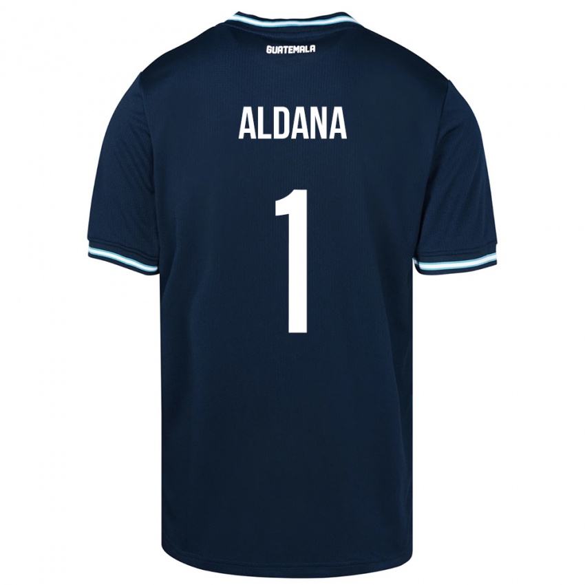 Gyermek Guatemala David Aldana #1 Kék Idegenbeli Jersey 24-26 Mez Póló Ing