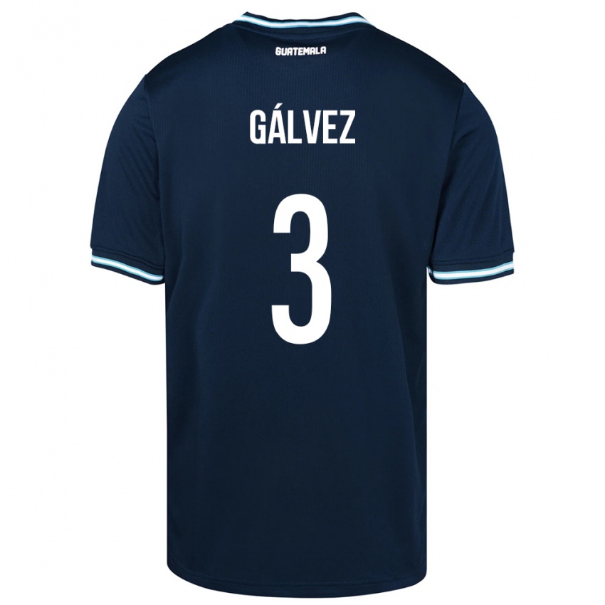 Gyermek Guatemala Fredy Gálvez #3 Kék Idegenbeli Jersey 24-26 Mez Póló Ing