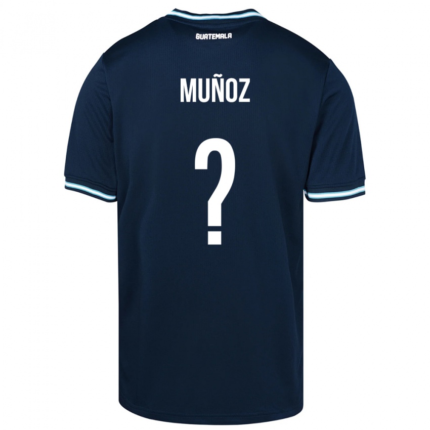 Gyermek Guatemala Rudy Muñoz #0 Kék Idegenbeli Jersey 24-26 Mez Póló Ing