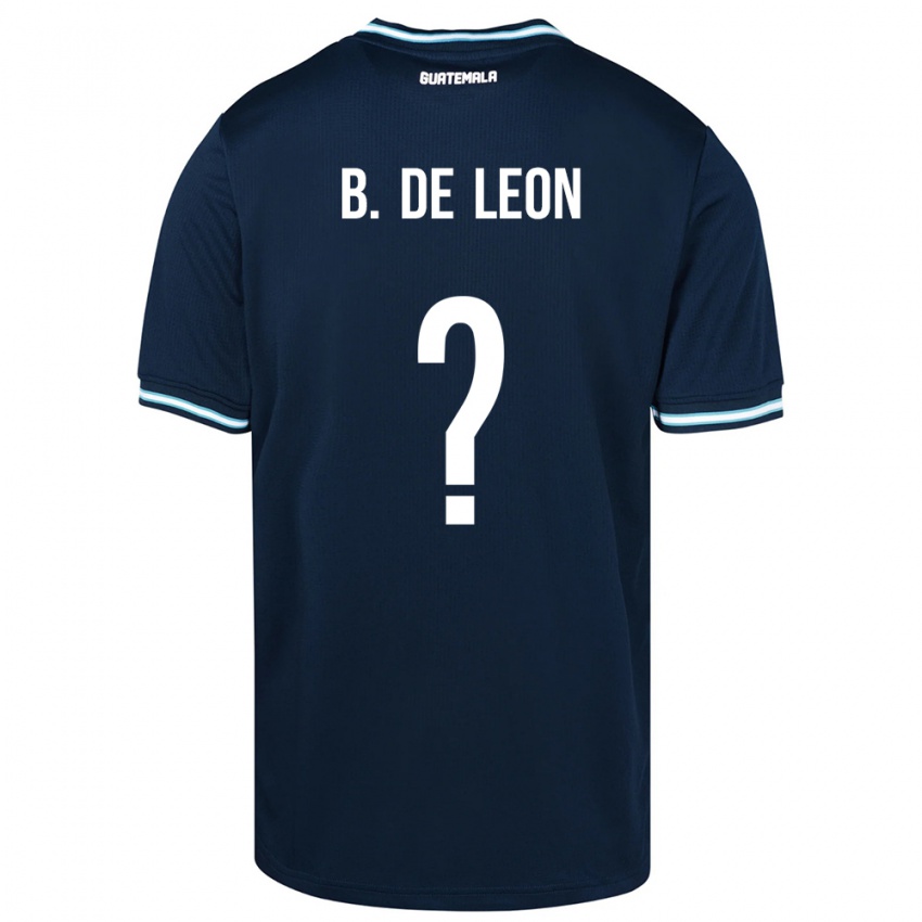 Gyermek Guatemala Brandon De Leon #0 Kék Idegenbeli Jersey 24-26 Mez Póló Ing